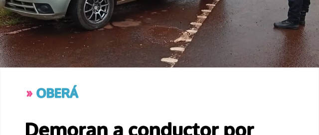 Demoran a conductor por alcoholemia positiva en la Ruta 14