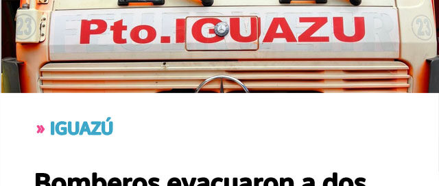 IGUAZÚ: Bomberos evacuaron a dos personas por el desborde del arroyo Tacuara
