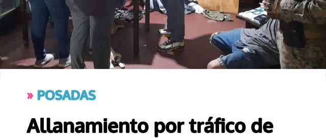POSADAS: Allanamiento por tráfico de material de abuso sexual infantil: incautaron dispositivos, drogas y armas